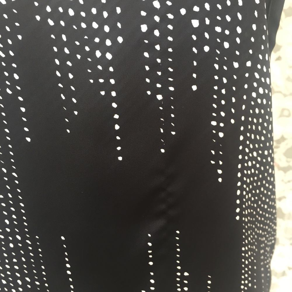 LOLA SLIP DRESS HIGH LOW HI LO BLACK WHITE SLEEK - Picture 5 of 7